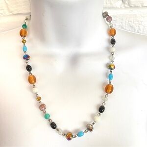 Glass Beads Multi-Colored Necklace 20”